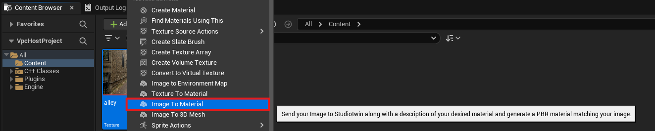 Image to Material Context