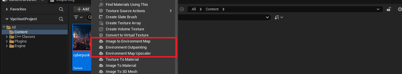 Texture2D Asset Action