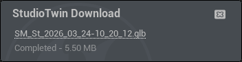 StudioTwin Notification widget