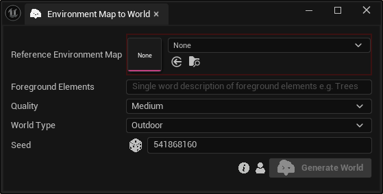 Environment Map to Worldtab
