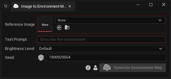 Image to Environment Map tab