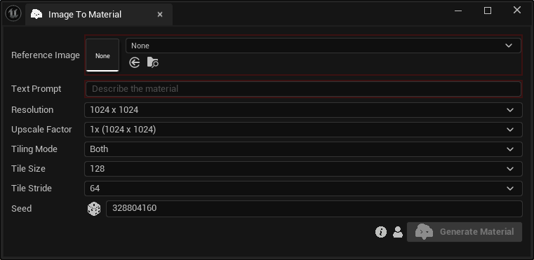 Image to Material Tab
