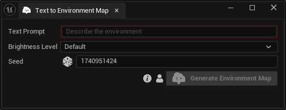 Text to Environment Map tab