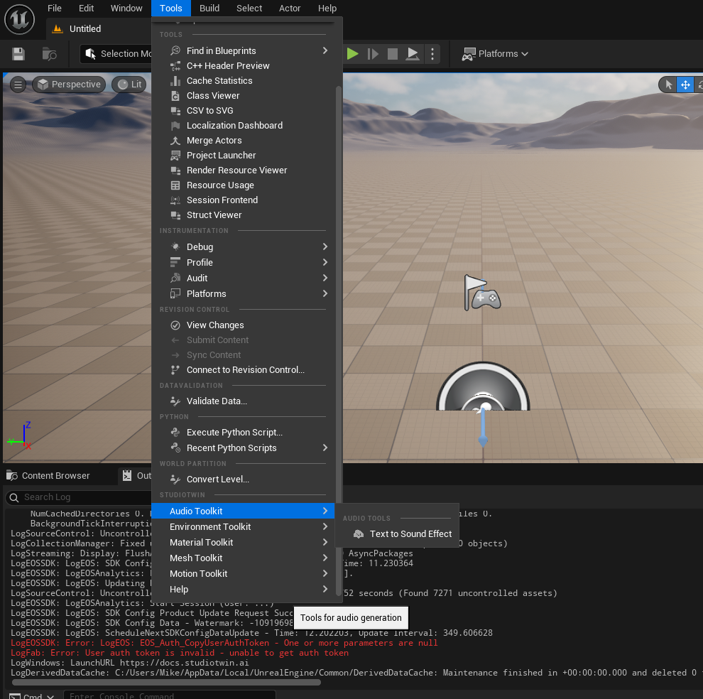 UE Editor Environment