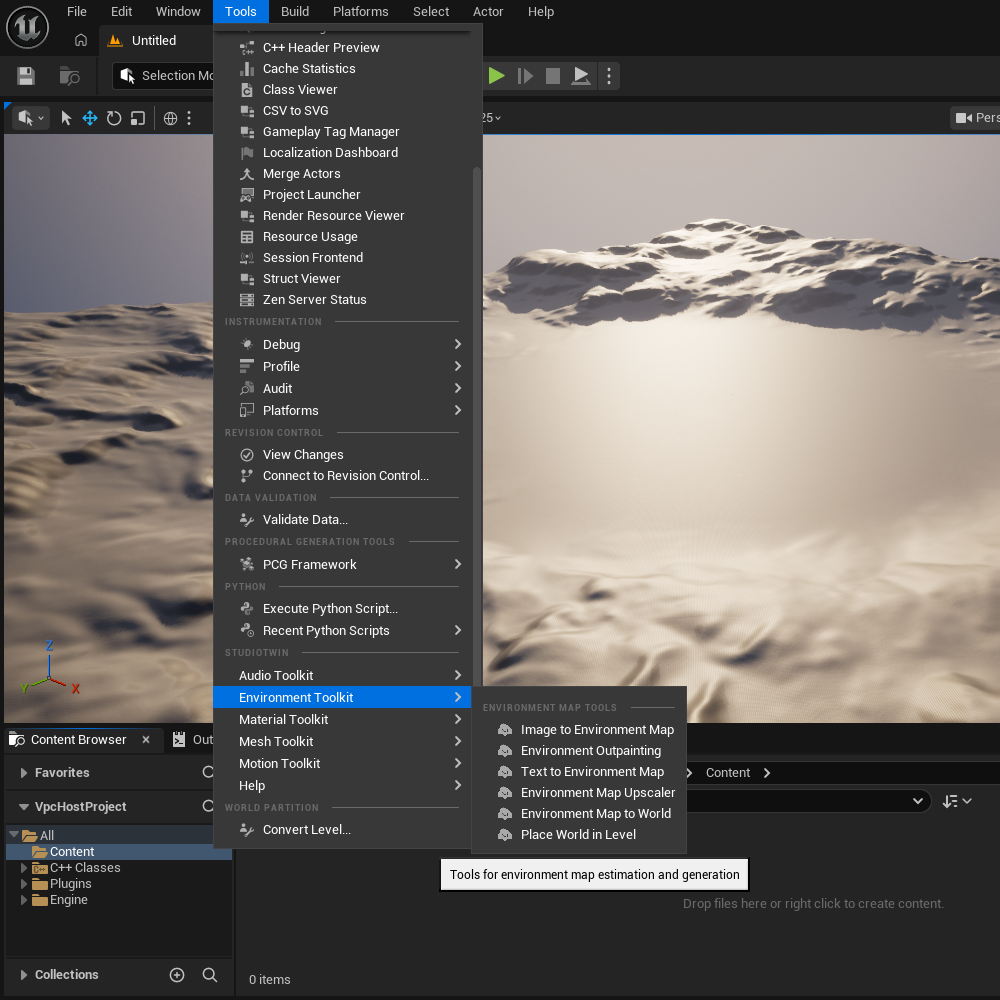UE Editor Environment