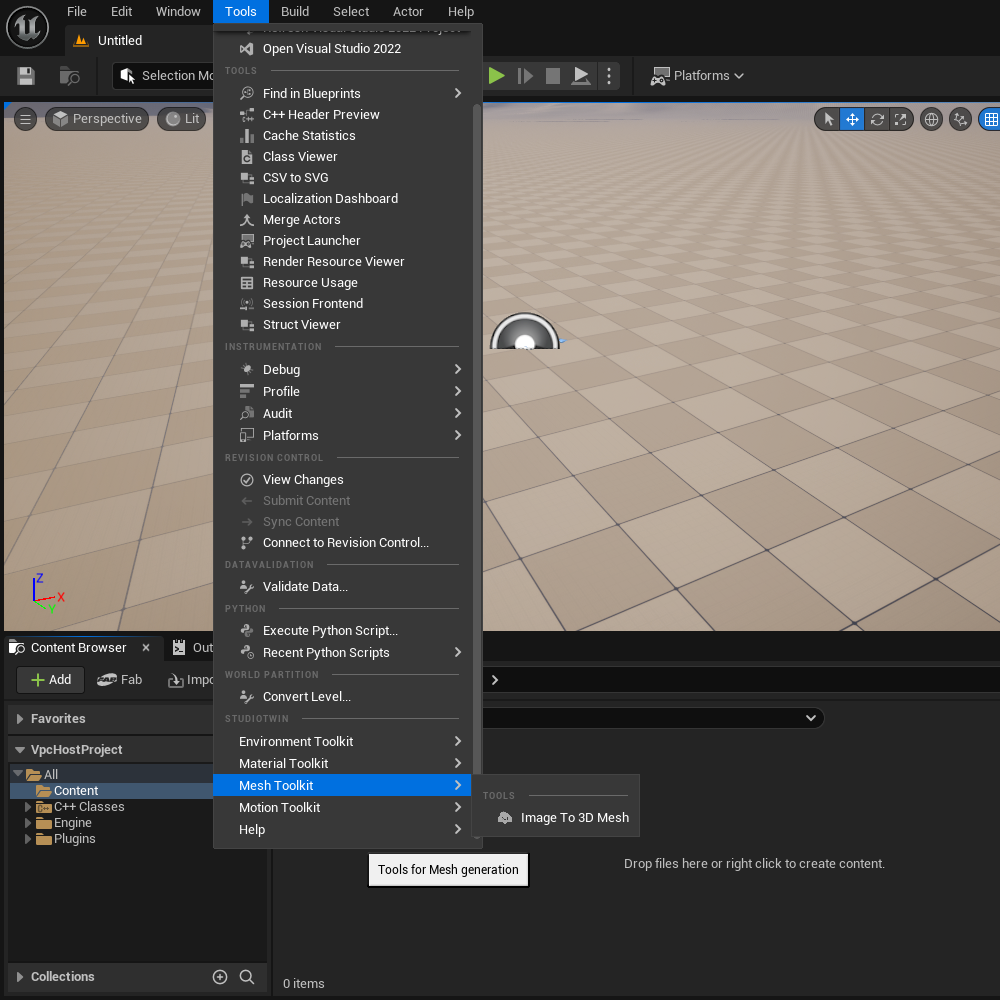 UE Editor Environment